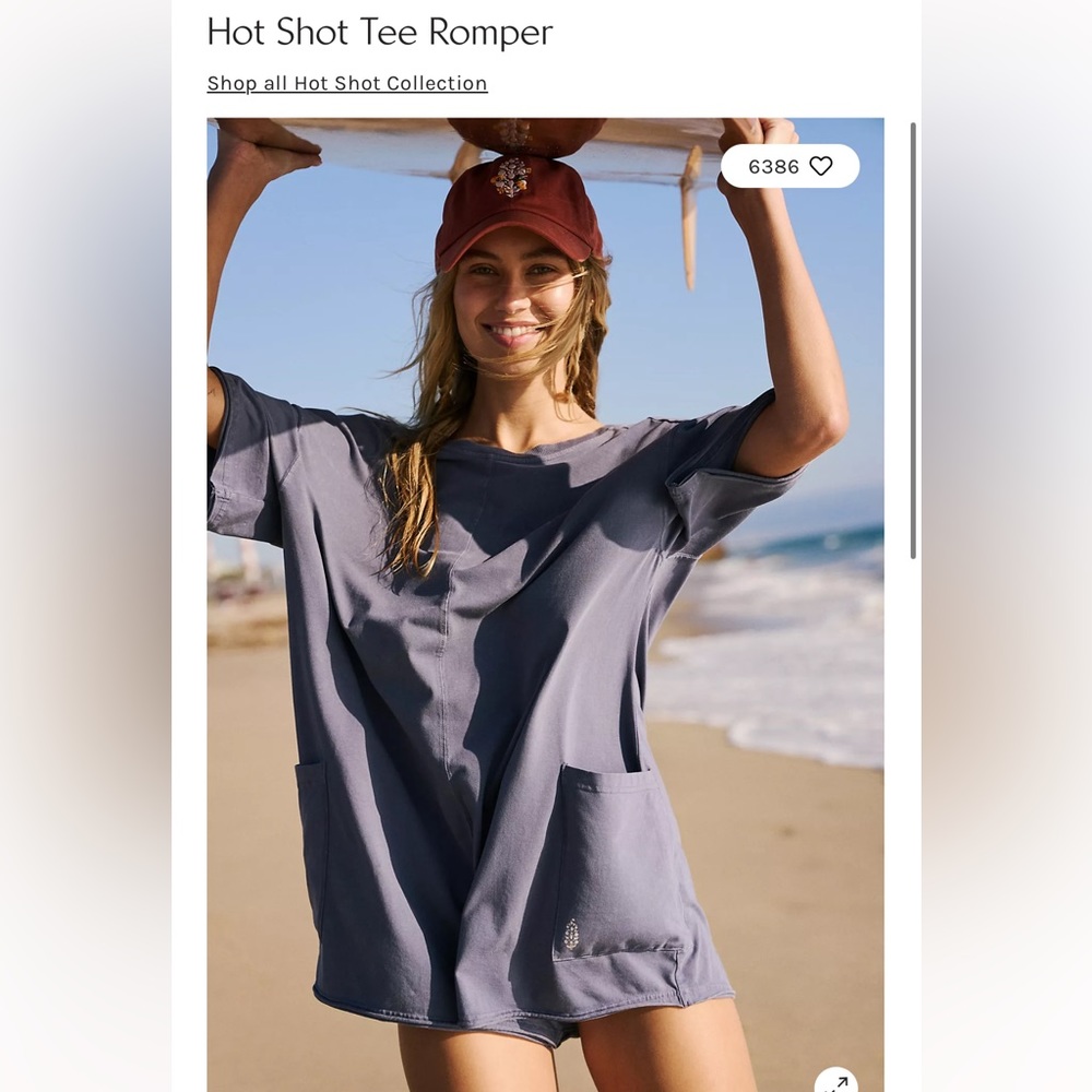 NWOT FP Movement Hot Shot tee romper